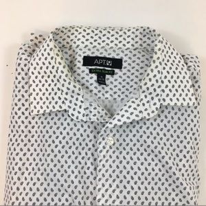 Apt. 9 White Paisley Extra Slim Fit Dress Shirt